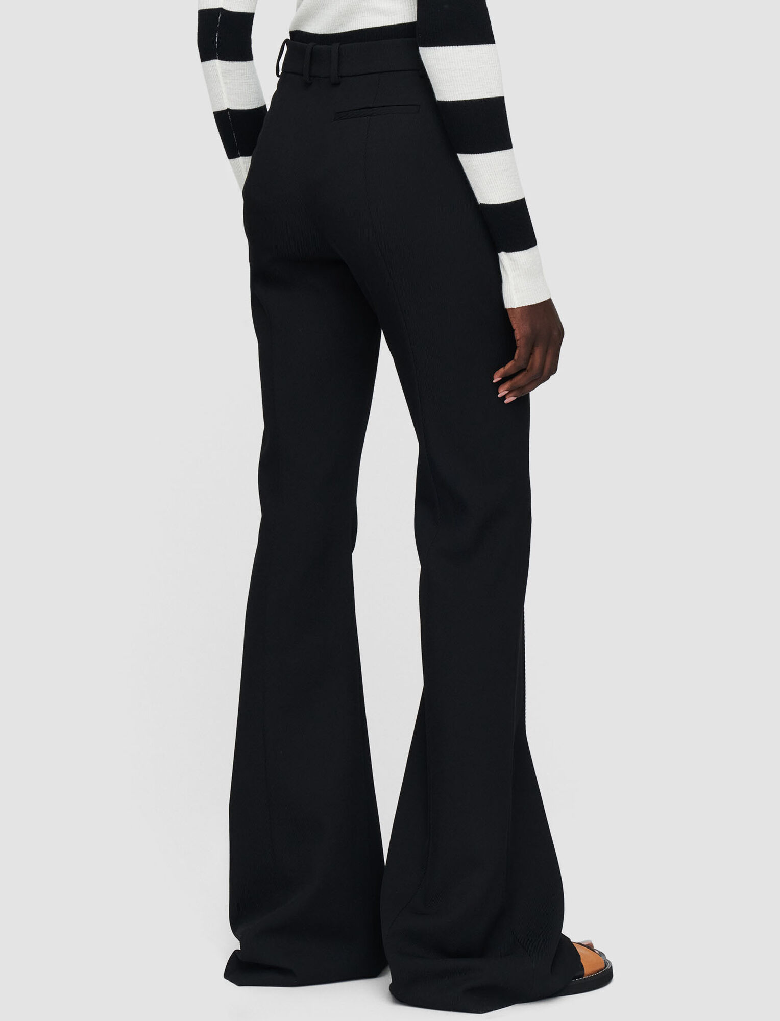 Joseph, Sharp Twill Aveline Trousers – Shorter Length, in Black